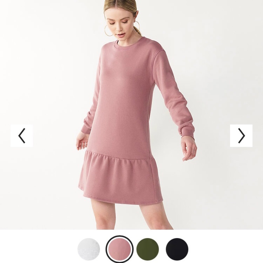 ISO Nine West Flounce Sweatshirt Dress